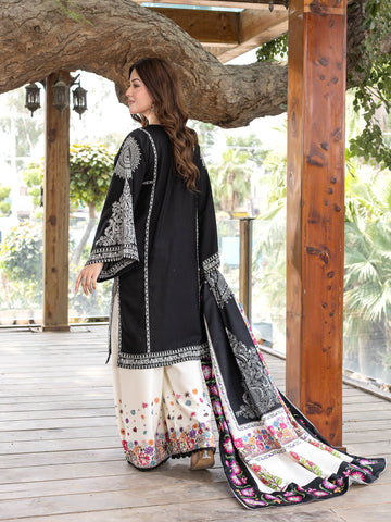 ZW010 - Black Embroidered 3 Piece Suit