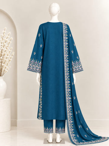 ZW008 - Women Blue Embroidered 3PC Formal Suit