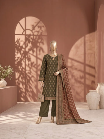 ZW038 - Women Printed 3PC Stitched Suit