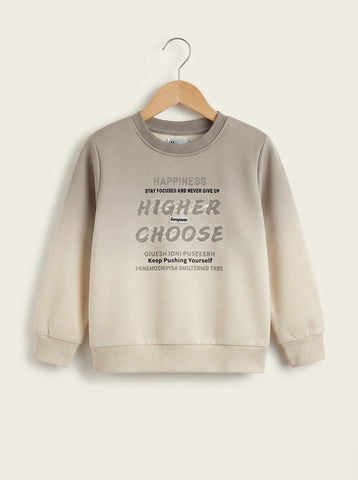 MA738 - Kids Ombre Slogan Print Sweatshirt - 6 to 12 Years