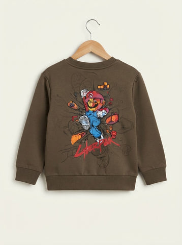 MA784 - Kids Cartoon Back Print Sweatshirt - 2 to 6 Years