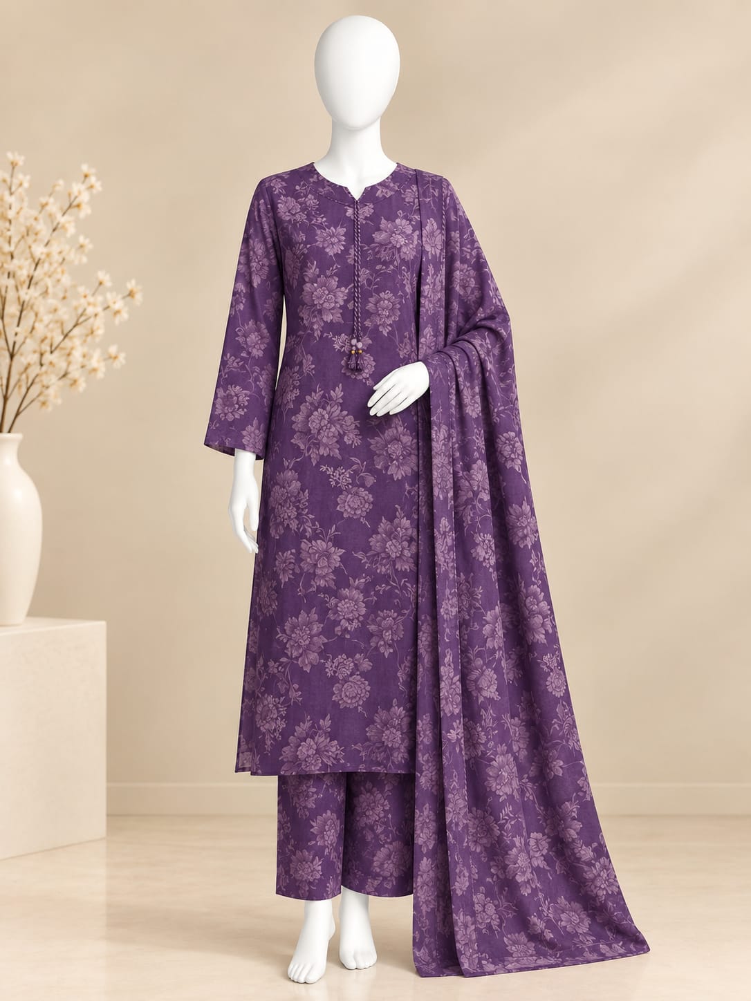 Women Printed 3PC Stitched Suit - 5 Colors