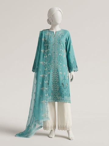 ZW051 - Women Chikankari Embroidered 3PC Suit - 6 Colors
