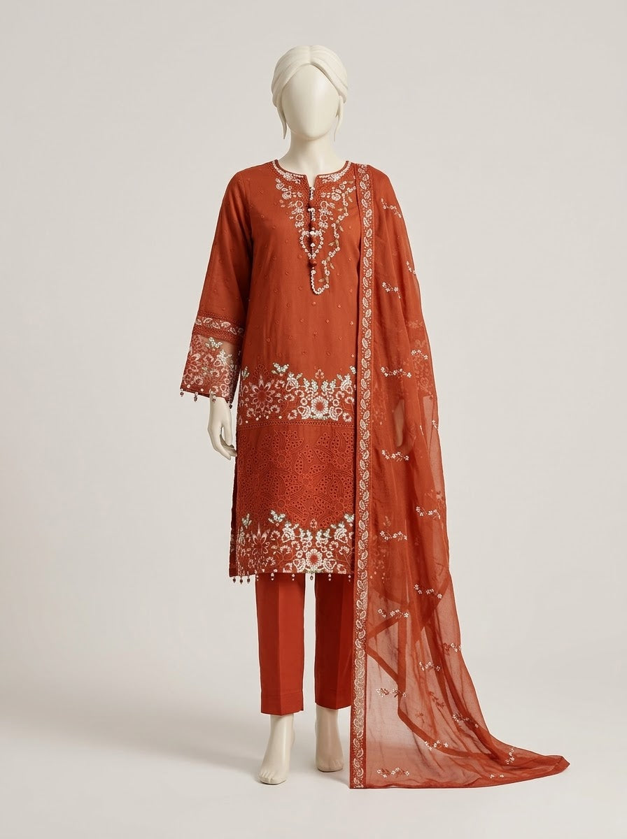 ZW024 - Women Embroidered 3PC Suit