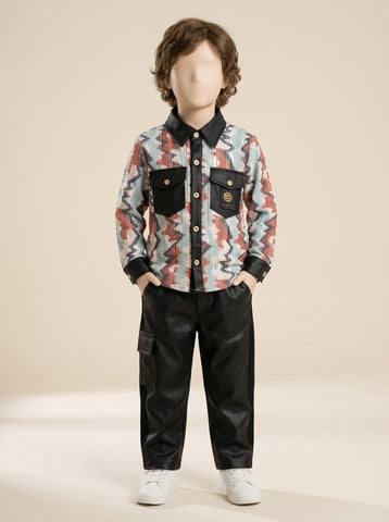 Boys Printed Shirt & Cargo Pant 2-Piece Set - 1 to 5 Years