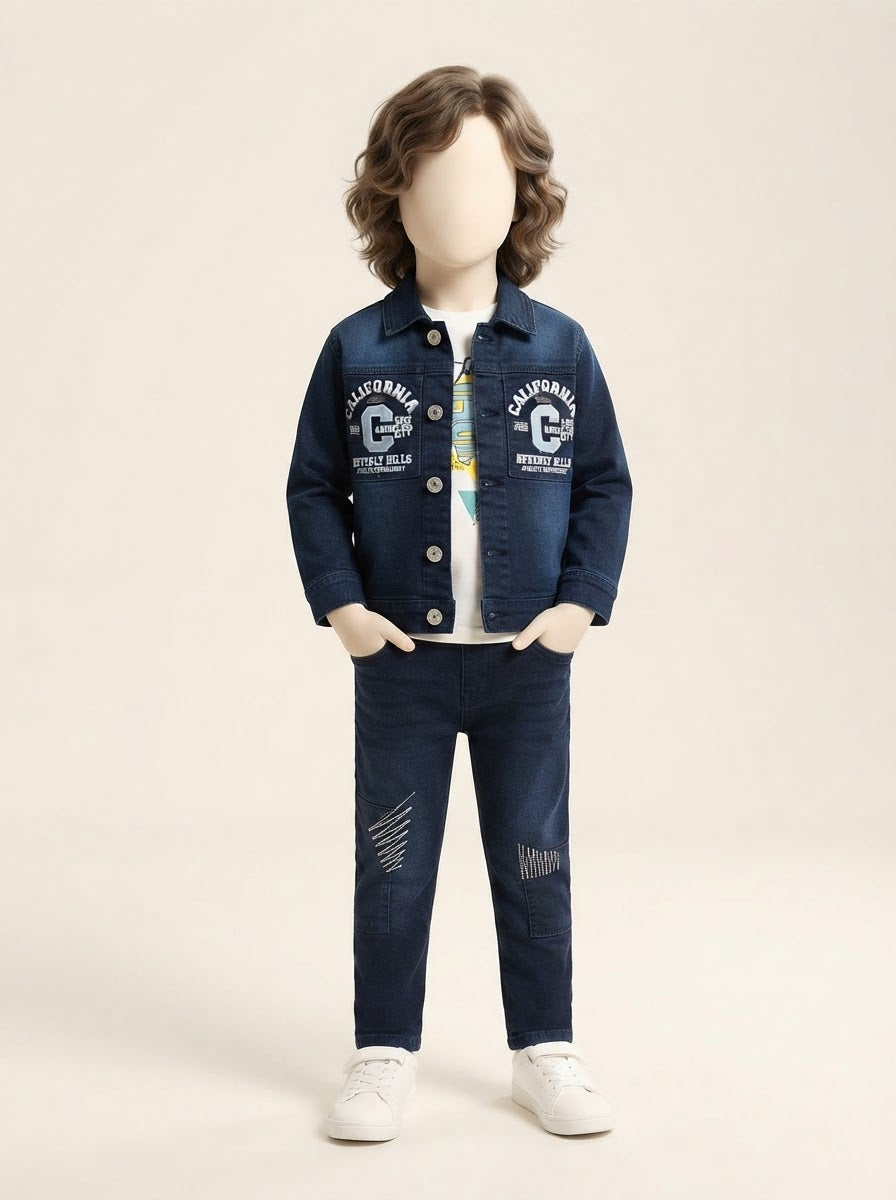 Boys Denim Jacket & Jeans Suit Set - MW190