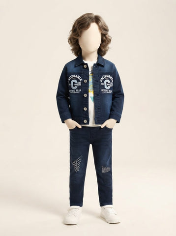 Boys Denim Jacket & Jeans Suit Set - MW190