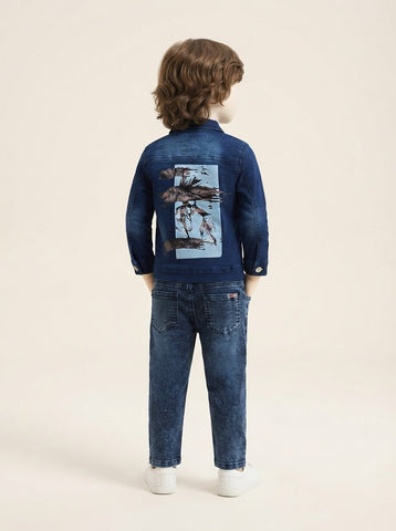 Boys Denim Jacket & Jeans Suit Set - MW190