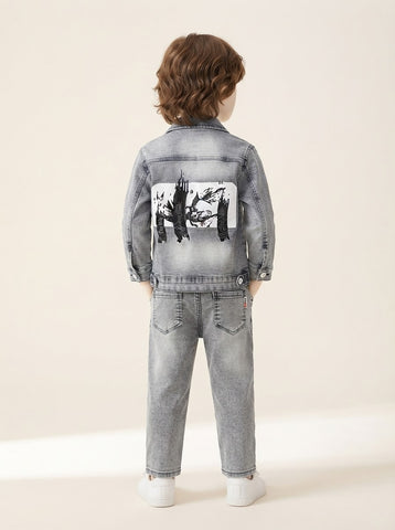 Boys Denim Jacket & Jeans Suit Set - MW190