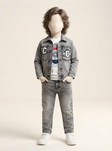 Boys Denim Jacket & Jeans Suit Set - MW190